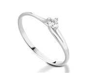 Anneau PG Gioielli Femme Solitari in Or blanc Diamante 0.07 Ct 8109007 - 8109007